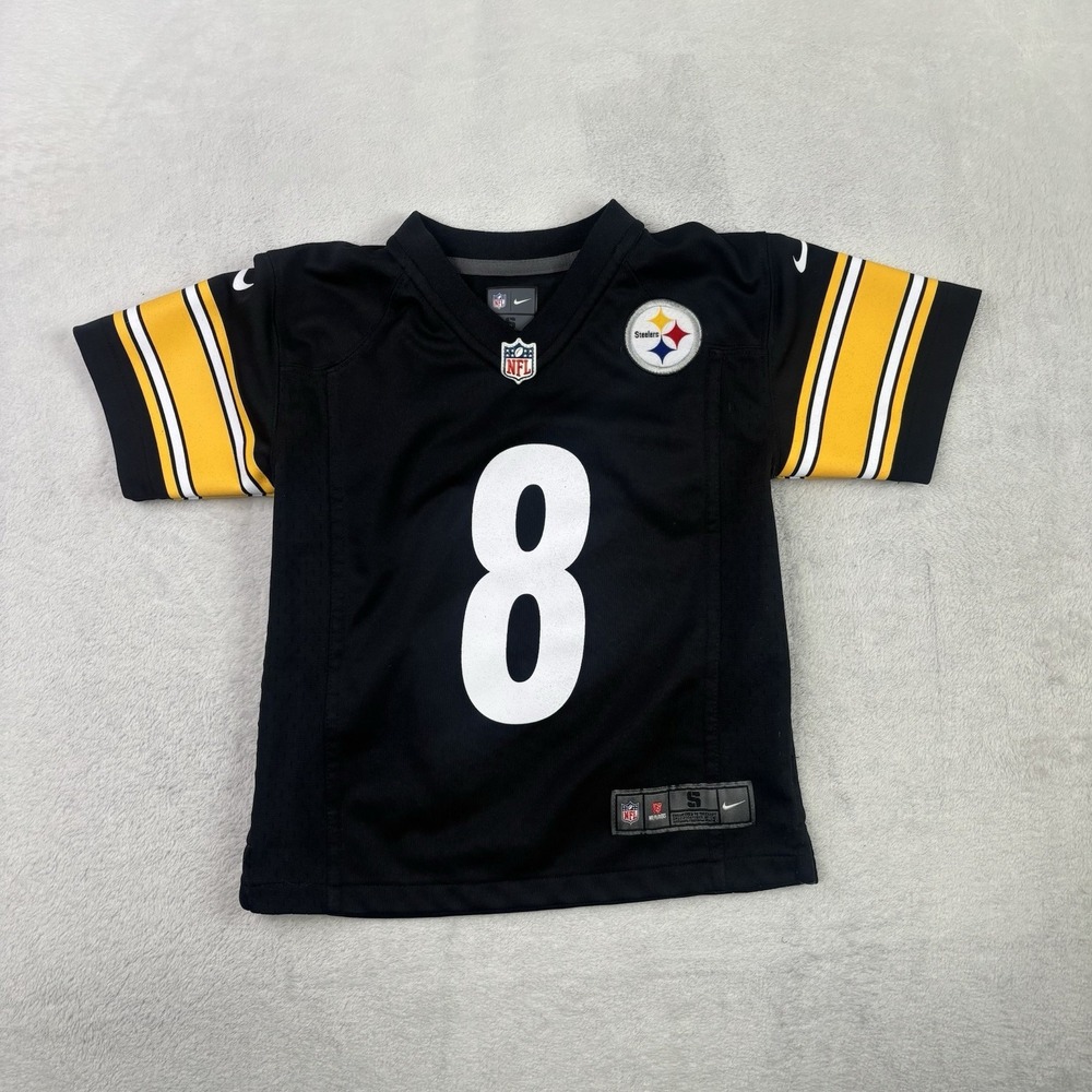 Nike On Field Pittsburgh Steelers Pickett #8 Black Jersey Kids Size Small